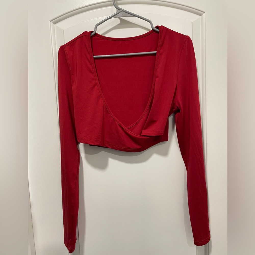 Women’s size large SHEIN red blouse.